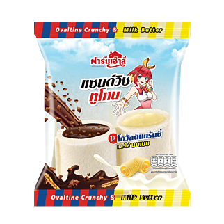 เเซนด์วิชทูโทนไส้โอวัลตินครันชี่เเละไส้นมเนย