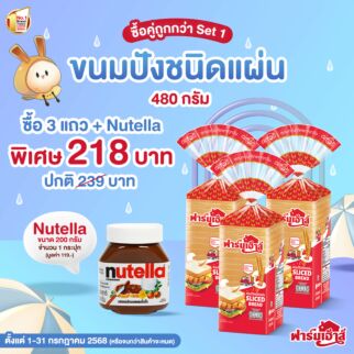 Set ซื้อคู่ถูกกว่า 1 (ขนมปังเเผ่น 480 กรัม )
